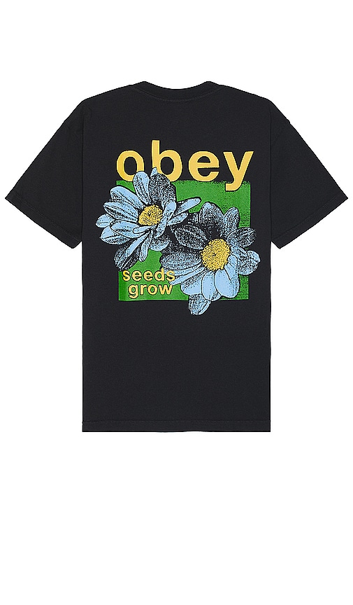 Obey Seeds Grow Tee In 复古黑色