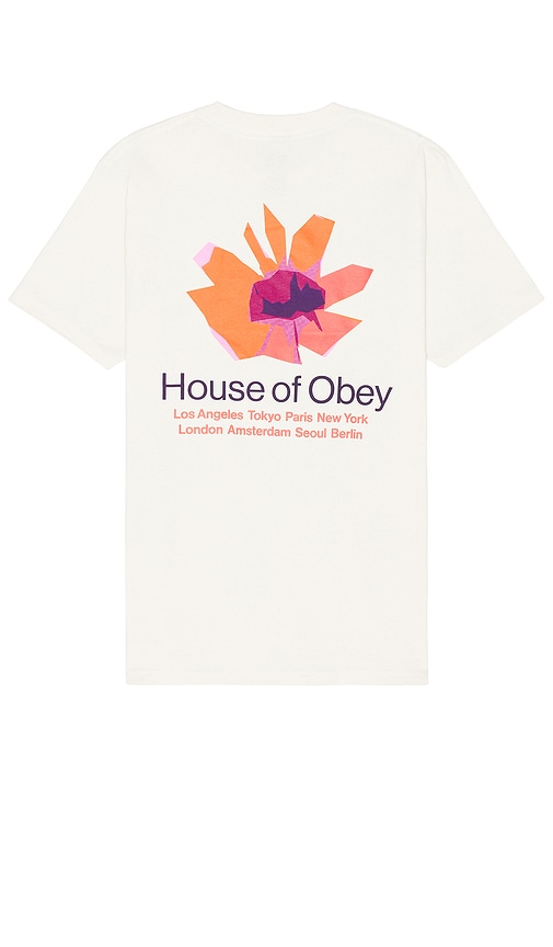Obey House Of Obey Floral Tee in Cream