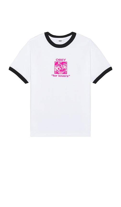 Shop Obey Bigwig For Lovers Ringer Tee In 混白色