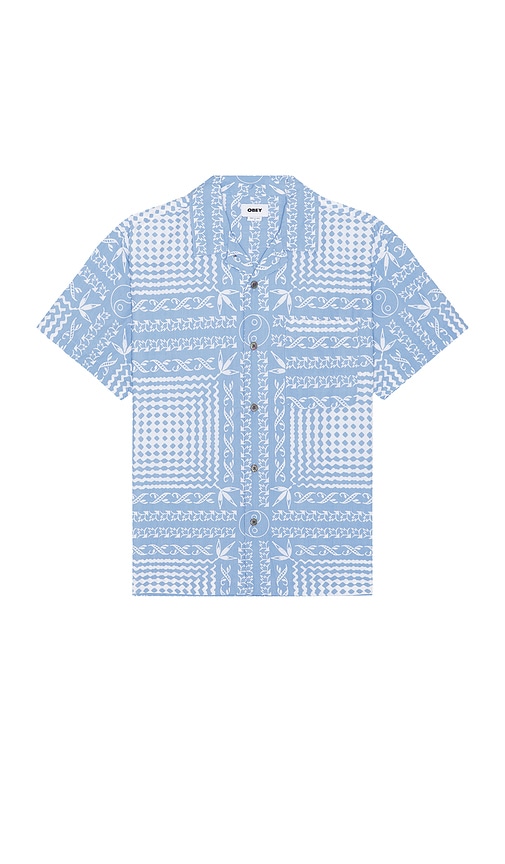 Shop Obey Cortex Woven Shirt In Hydrangea Multi