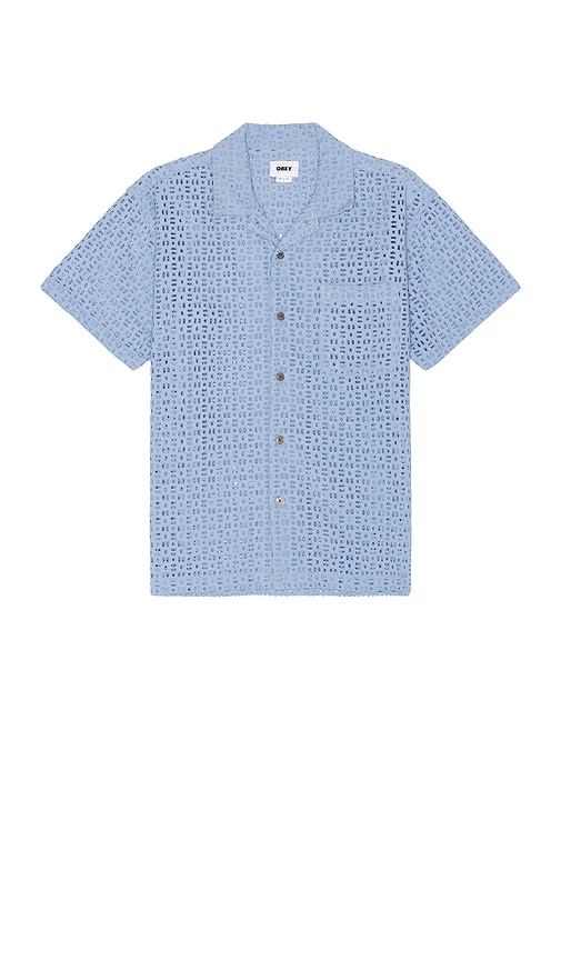 Shop Obey Vida Woven Shirt In Hydrangea