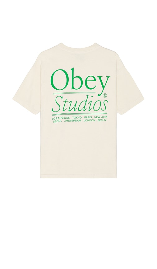 Shop Obey Studios Tee In Sago