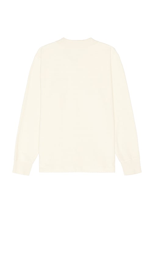 Obey Loop Velour Long Sleeve Polo In Whitecap