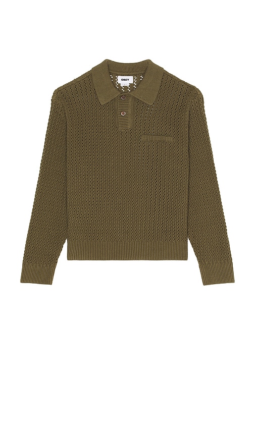 Duane Sweater Polo in Green. - size L (also in M, S, XL/1X) - Obey - Modalova