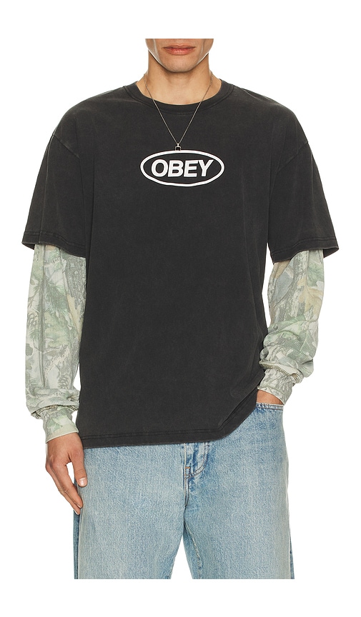 Obey Oval Layered Thermal Tee