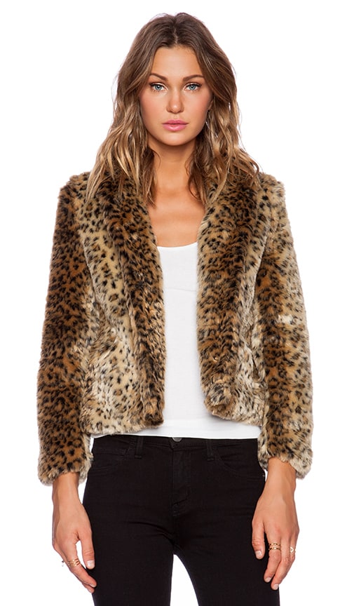 obey ruby leopard print puffer jacket