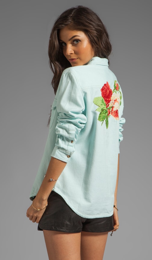 Rusted Embroidered Chambray Shirt