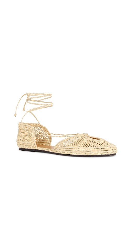 Odissi Lima Rafia Espadrilles In Gold