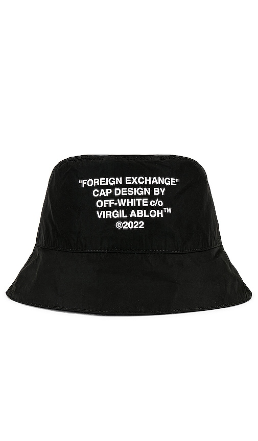 Off-White c/o Virgil Abloh Black And White Arrows Bucket Hat for Men