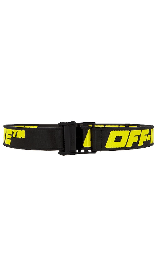 OFF-WHITE Tape Industrial Belt in Black & Yellow