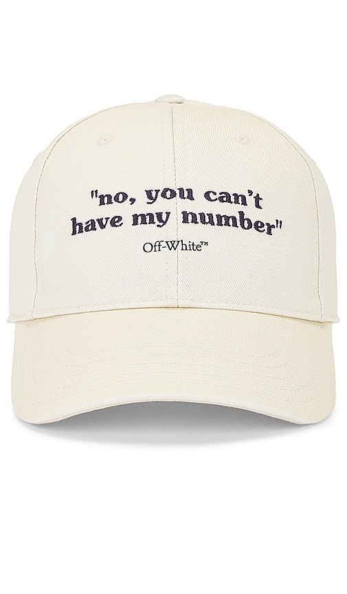 Off-white Quotes Embroidered Baseball Cap In Neutrals