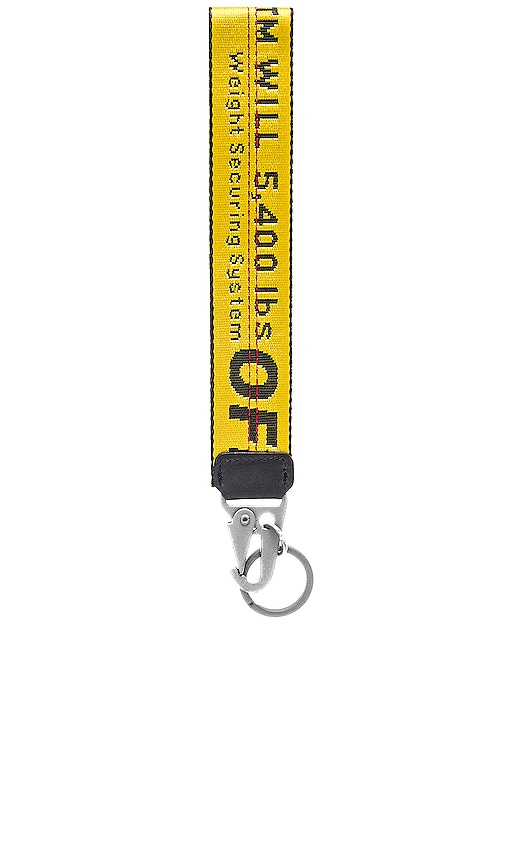 OFFWHITE Industrial Keychain in Yellow & Black REVOLVE
