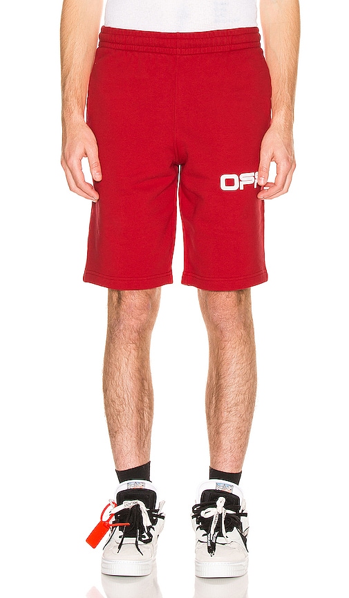 OFF-WHITE AIRPORT TAPE SWEATSHORTS,OFFF-MF43