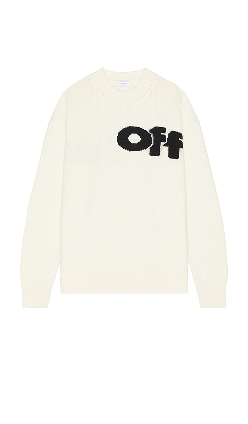 Shop Off-white Shared Logo Knit Crewneck In 크림