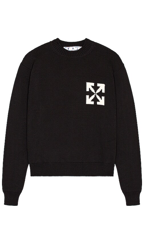 OFF-WHITE Single Arrow Knit Sweater in Black