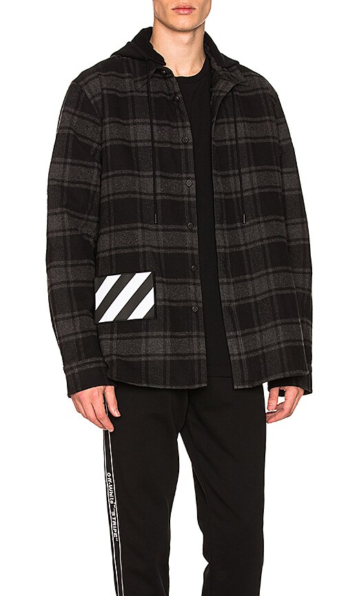 off white checkered hoodie