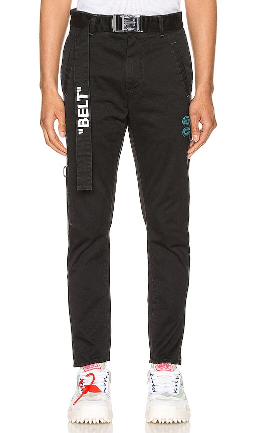 OFF-WHITE Slim Low Crotch Chino in Black