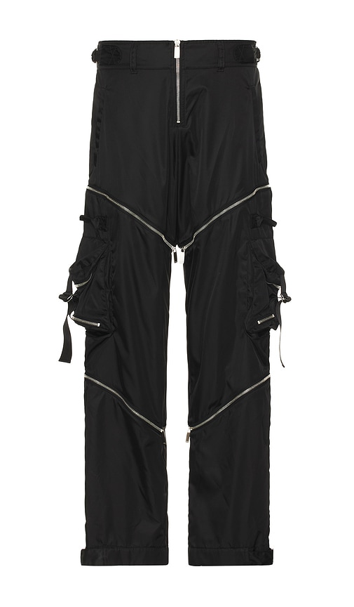 OFF-WHITE Zip Nylon Cargo Pant in Black