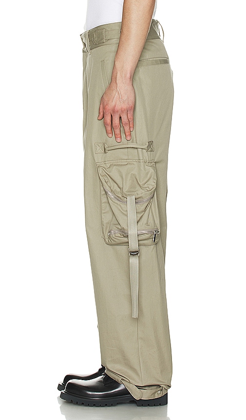 Shop Off-white Zip Cotton Cargo Pant In 米色