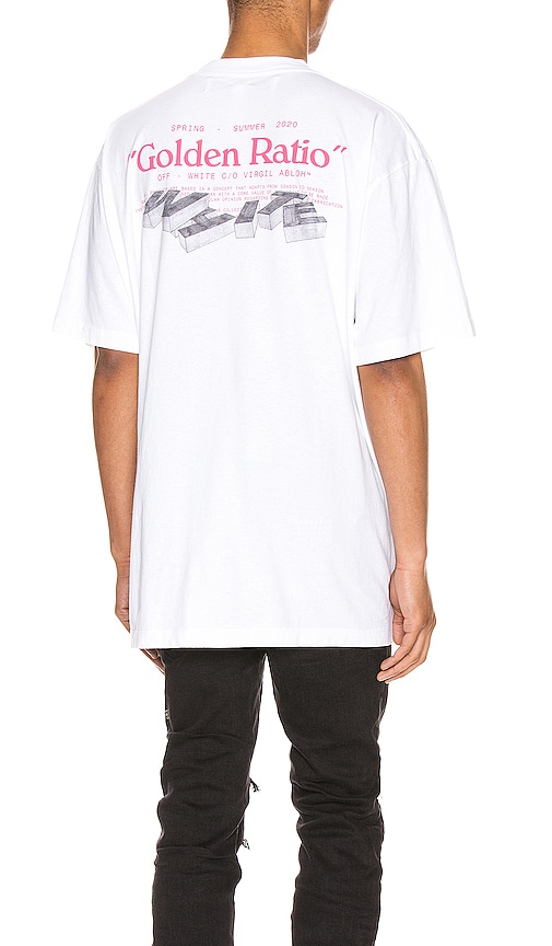OFF-WHITE GOLDEN RATIO OVER TEE,OFFF-MS156