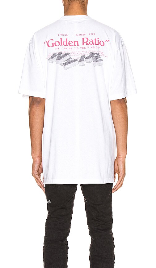OFF-WHITE GOLDEN RATIO OVER TEE,OFFF-MS156