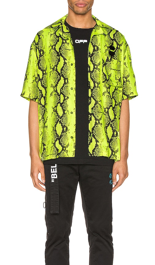 OFF-WHITE SNAKE HOLIDAY SHIRT,OFFF-MS163