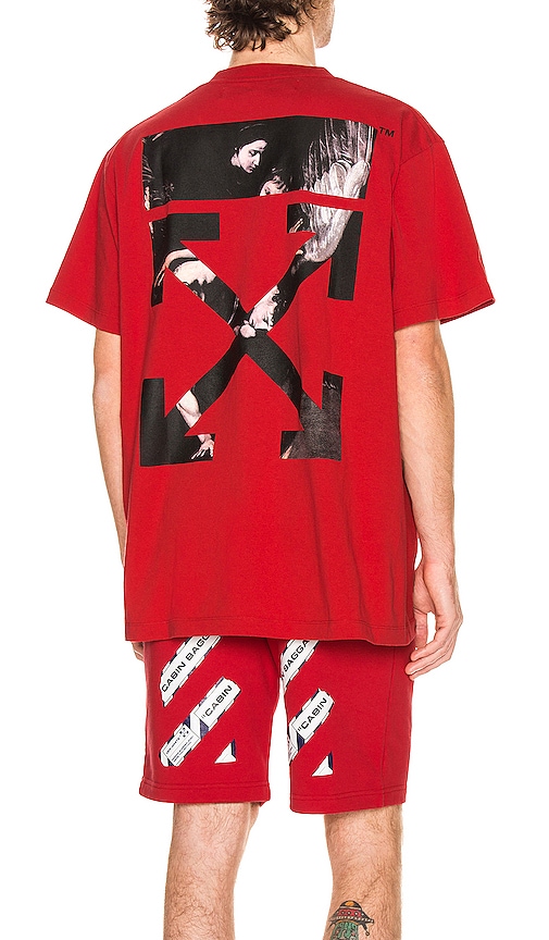 off white red tee