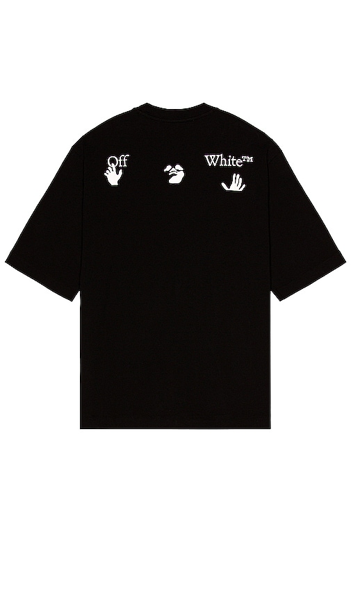 OFF-WHITE Hand OW Logo Skate Tee in Black