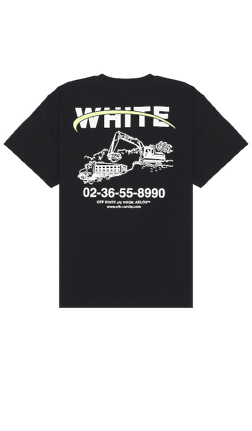 Sult jernbane Brink OFF-WHITE Industrial Over Short Sleeve T-Shirt in Black & White | REVOLVE