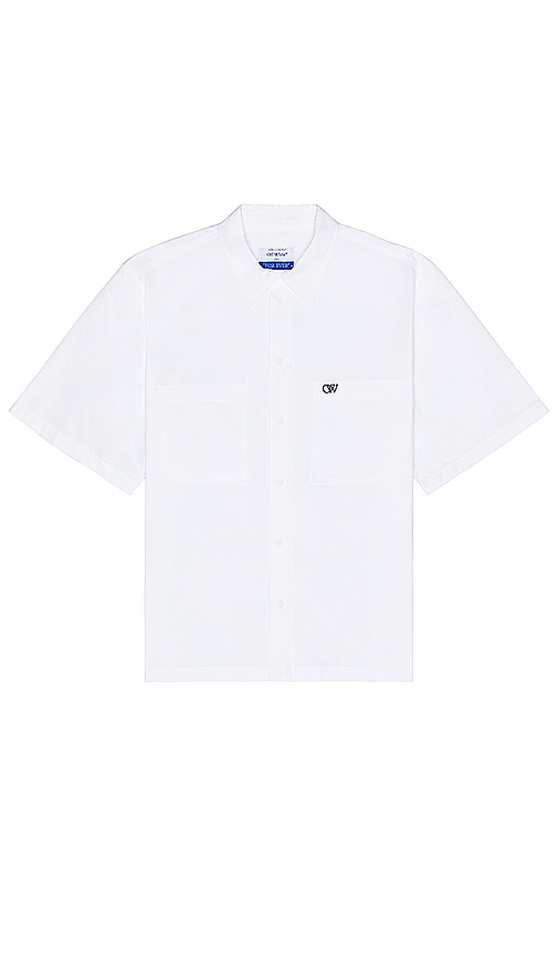 Shop Off-white Emb Summer Heavycot Shirt In 白色&黑色