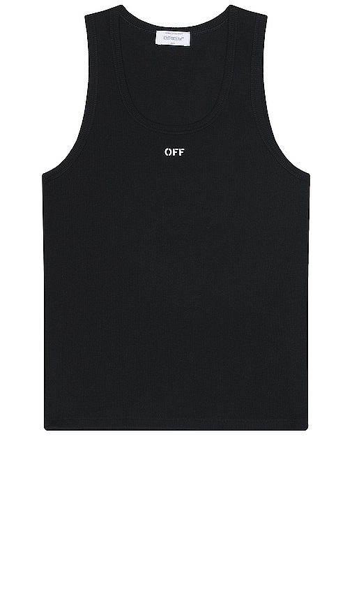 Shop Off-white Stamp Tank Top In 黑色、白色