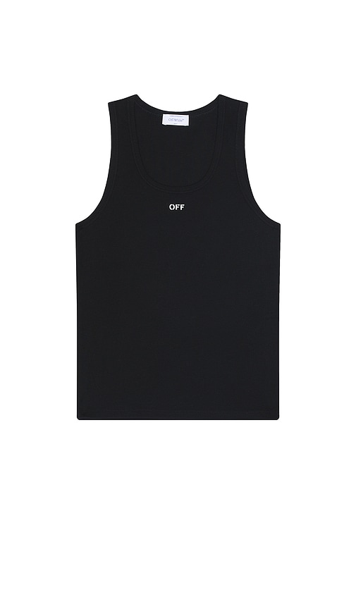 Shop Off-white Stamp Tank Top In 黑色、白色