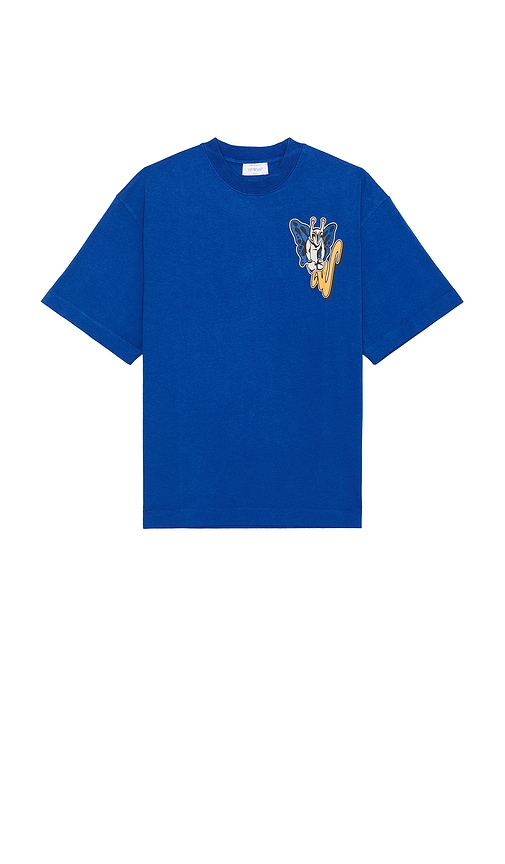 Shop Off-white Gang Skate T-shirt In True Blue Multicolor