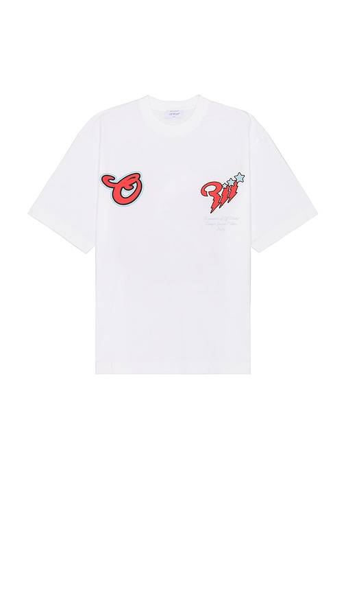 Shop Off-white Scorpio Skate T-shirt In 白底彩色