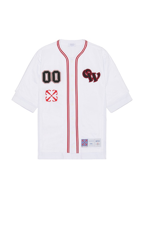 OFF-WHITE GOTHIC LOGO BASEBALL SHIRT 