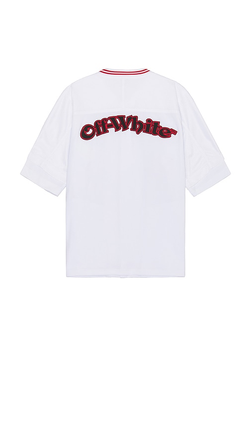 OFF-WHITE GOTHIC LOGO BASEBALL SHIRT 