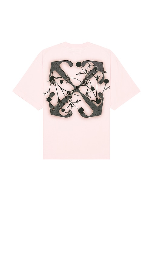 Off-white Flower Arrow Skate T-shirt In Pink