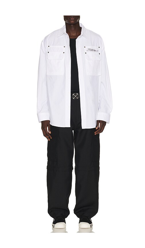 Off-white Type Arrow Overshirt In Multi