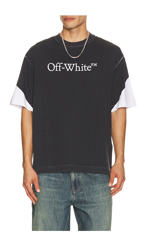 Off-white Negative Big Bookish Skate Short Sleeve Tee In White