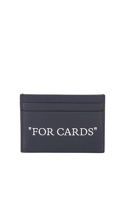 Off-white Quote Bookish Card Case In Black