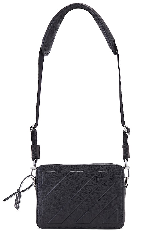 Off-white Diag Leather Camera Bag In 黑色