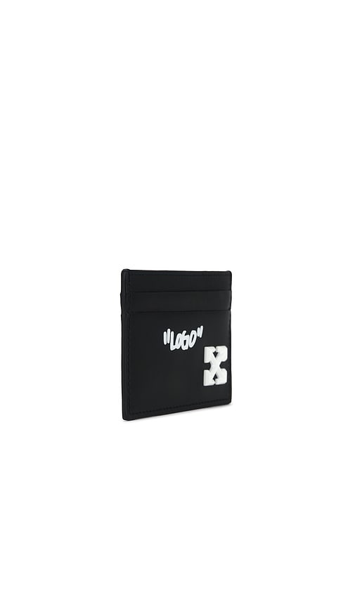  Off-white Jitney Quote Card Case In Black. 