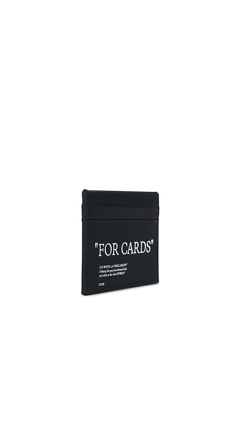  Off-white Quote Card Case In Black. 