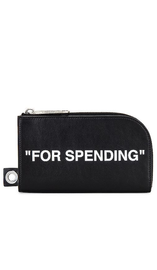 OFF-WHITE Quote Neck Pouch in Black