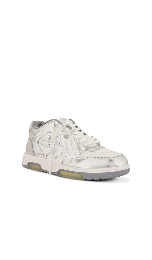 Shop Off-white Out Of Office Mirror Leather Sneaker In 화이트 & 실버