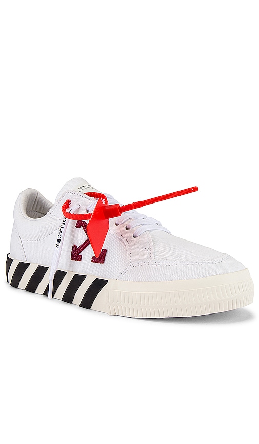 Off-white Low Vulcanised Sneakers In White & Violet