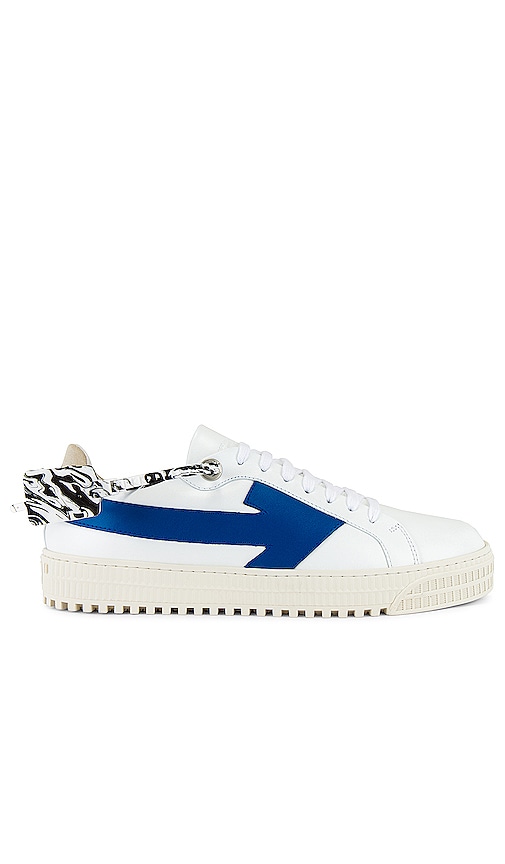 OFF-WHITE サハナホフリンミニトレス OWDG00AS25FAB001 0110 OFF-WHITE Arrow Sneaker in White & Blue | REVOLVE