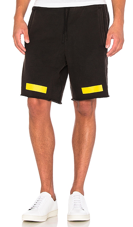 off white shorts yellow