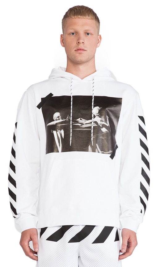 white graphic sweatshirt