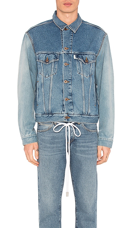 off white multicolor denim jacket